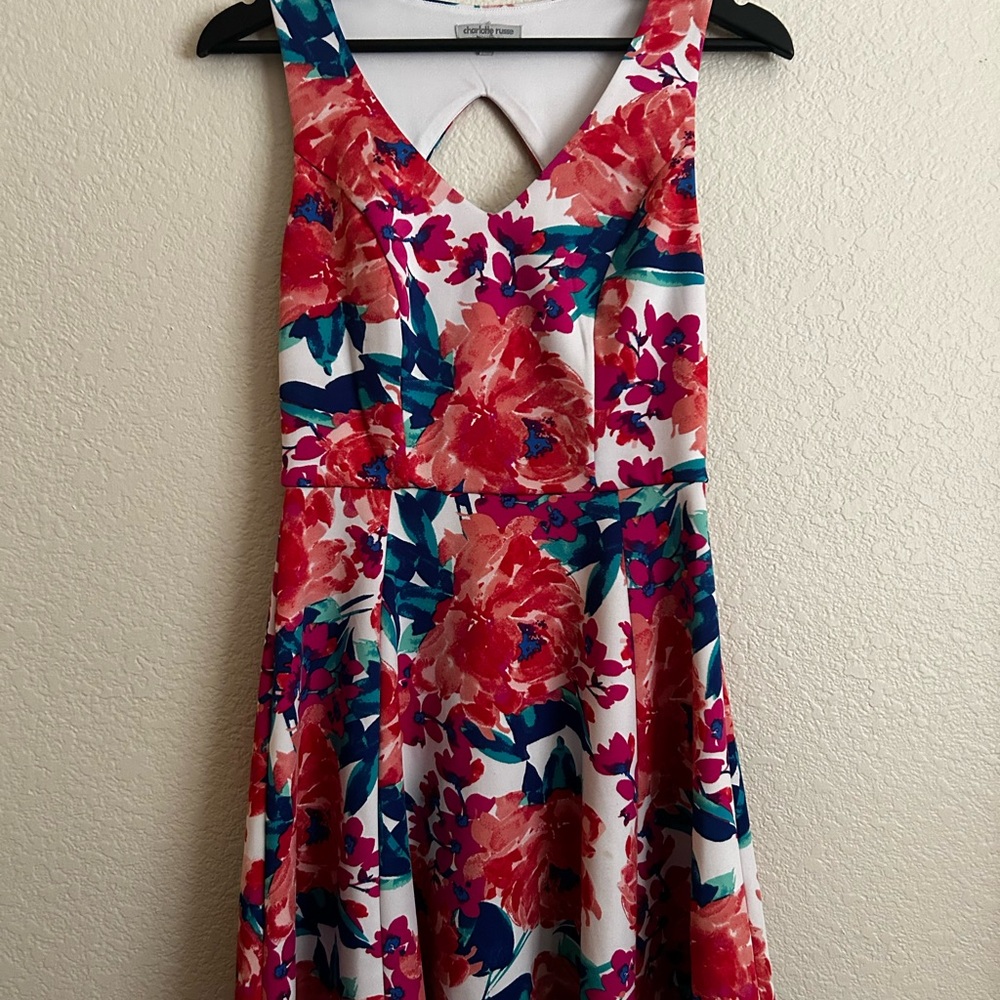 Floral Dress - Red, Pink and Blue - Like New